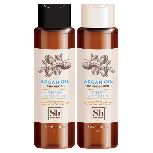 Soapbox Σετ Σαμπουάν & Conditioner Argan, Vegan, 16oz
