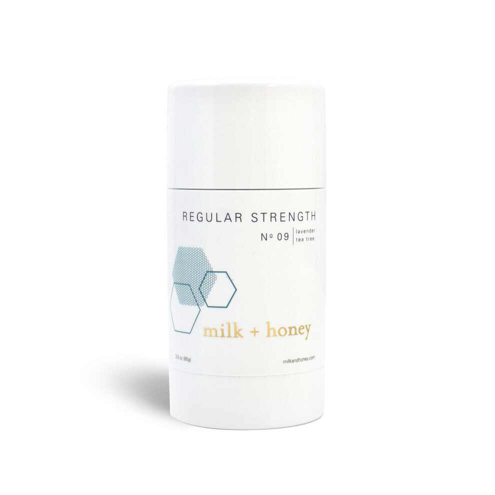 milk + honey Aluminum Free Deodorant for Women and Men  Regular Strength Deodorant No. 09  Natural Deodorant Gentle on the Skin  Lavender and Tea Tree