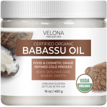 velona Babassul USDA-zertifiziertes Bio-l  16 oz | 100 % reines und natrliches Trgerl | Raffiniert kaltgepresst | Gesicht, Haare, Krper- und H