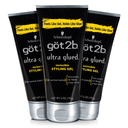Schwarzkopf Got2b Ultra Glued Invincible Styling Haargel, 6 oz (3 St  ck)