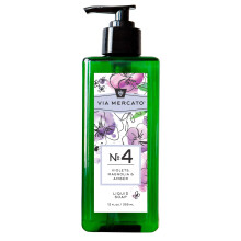 Via Mercato Flytande Tvål, Berikad med Shea Smör (12 oz), Nr. 4 - Viol, Magnolia & Amber