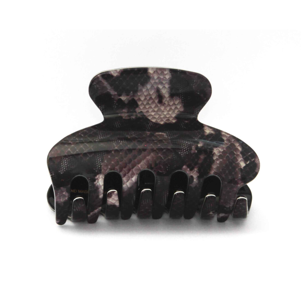 New Premium Editions French Hair Claw Clips Gray Python Lace Pattern For Girls Tortoise Shell 3 Inches Large Jaw Hair Clip Clamp O36