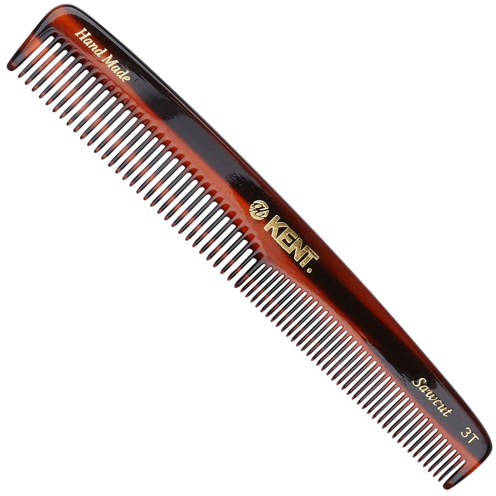 Kent 3T 6.5 Inch Double Tooth Dressing Comb  Fine and Wide Tooth Grooming Comb for Hair  Beard  Mustache  Coarse and Fine Styling for Men  Women  and