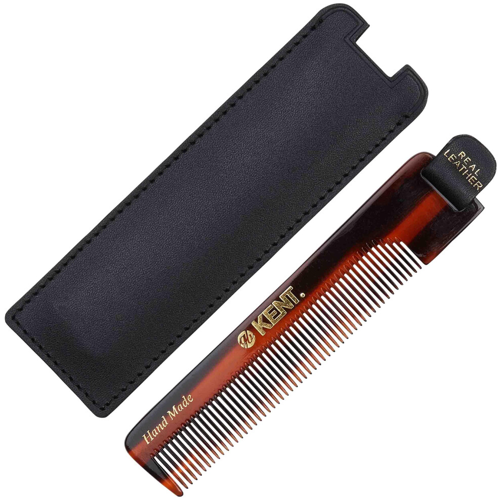 Kent NU22 Handmade Pocket Comb for Men  All Fine Tooth Hair Comb Straightener for Everyday Grooming Styling Hair  Beard and Mustache  Use Dry or with
