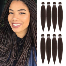 Diffunee Pre-taigne de cheveux - 16 pouces 8 Packs Brown Light Breft Braiding Hair for Twist ou Box Traids Yaki Texture Water Cadre Synthetic Tra