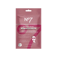 No7 Restore & Renew Multi Action Face & Neck Serum Boost Sheet Mask - Anti Aging Skin & Neck Firming Wrinkle Reducing Mask - Skin Brightening & Hydrat