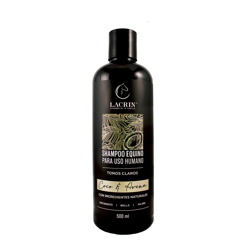 Lacrin Oat And Coconut Horse Shampoo For Human Use - As Seen On Shark Tank - Gentle Hydrating Paraben-Free Sensitive Scalp Shampoo For Hair Growth