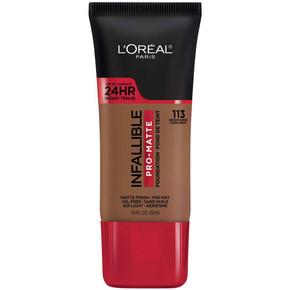 Lor? L Paris Brown L'oreal Paris Cosmetics Makeup Infallible Pro-Matte Liquid Longwear Foundation Suede 1 Fl Oz.