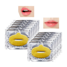 Jakuva 30 Stycken 24K Guld Crystal Fuktgivande Läppmasker, Gel Läppkuddar för Torra Läppar