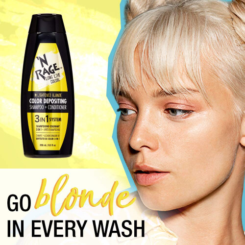 'N RAGE Color Depositing Shampoo + Conditioner 3-in 1 System N-Lightened Blond 1