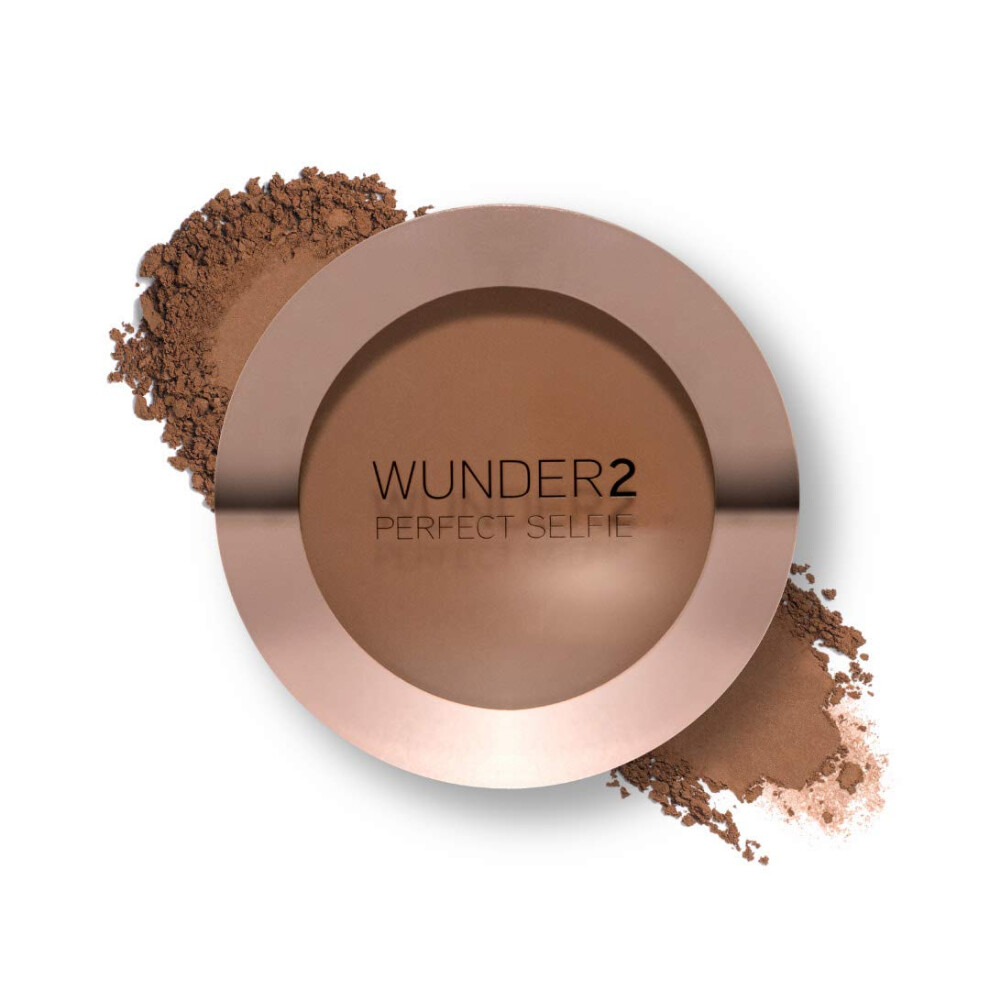WUNDER2 PERFECT SELFIE Makeup Bronzing Veil HD Photo Finishing Powder Matte For Shine-Free Finish Pressed Compact  Sunkissed Bronzer Contour