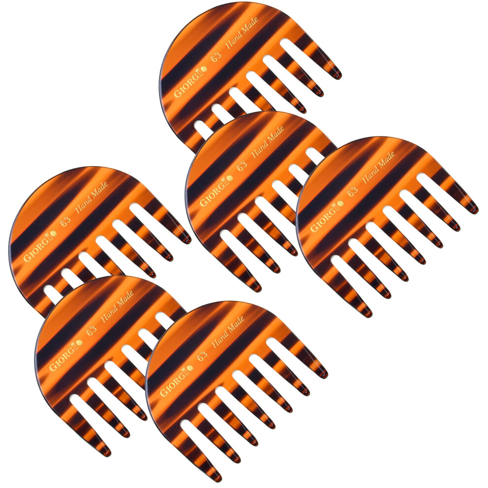 Giorgio G63 Small Travel Purse Hair Detangling Comb Wide Teeth Pocket Comb For Thick Curly Wavy Hair. Hair Detangler Comb For Wet And Dry Everyday Ca