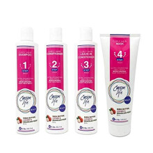 CARSON LIFE 4 Stage Hair Care System Kit fr lockigt hr (Schampo Conditioner Leave In Conditioner & Locky Hair Mask) - Paraben och sulfatfri