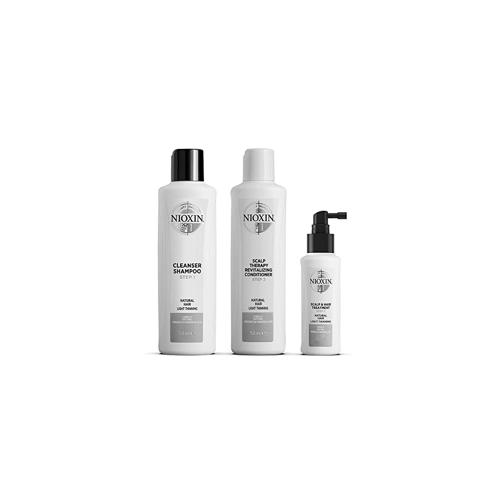 Nioxin System Kit 1  Natural Hair with Light Thinning  Trial Size (1 Month Supply)