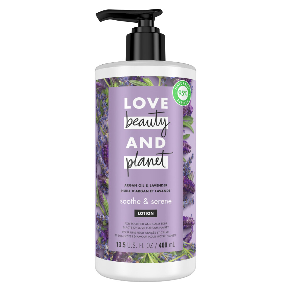 Loci N Corporal Calmante Y Serena Love Beauty And Planet Para Una Piel Calmada, Con Aceite De Arg N Y Lavanda, Ingredientes Naturales, Humectante-image