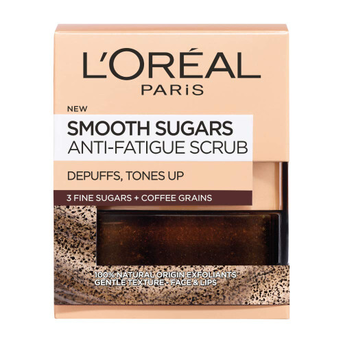 L'oreal Paris Pure Sugar Scrub με Κάφε Κόνα για Αναζωογόνηση & Λαμπερή Επιδερμίδα, 1.7 Οunce 1