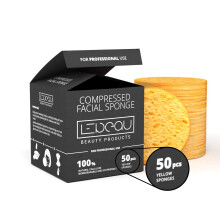 Les ponges faciales comprimes LeBeau font face des ponges pour nettoyer 100% ponge faciale de cellulose naturelle.