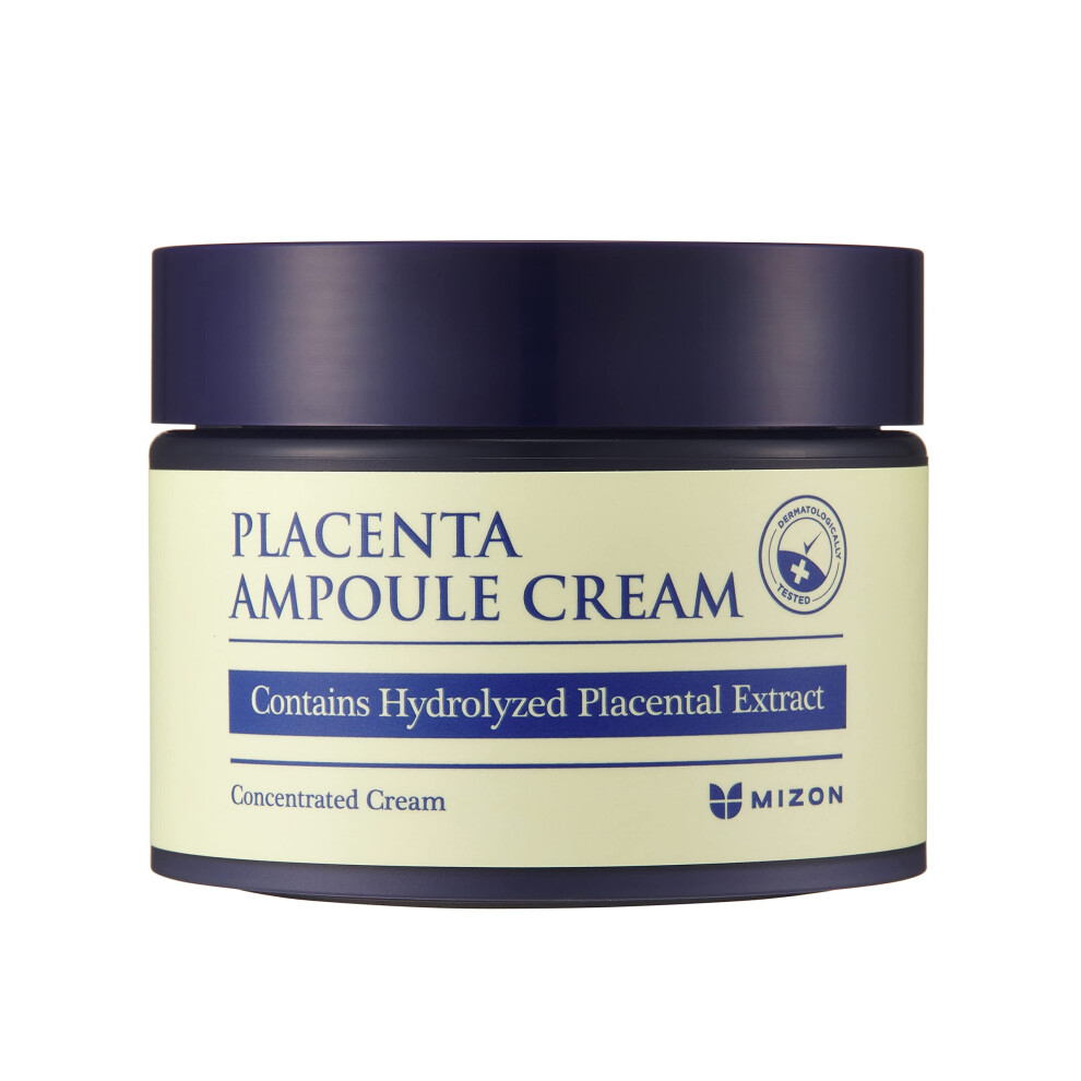Mizon Cream Placenta Ampoule Free Of Parabens Highly Concentrated Skin Renewal Skincare Healthy Skin Wrinkle Care (1.69 Fl Oz)