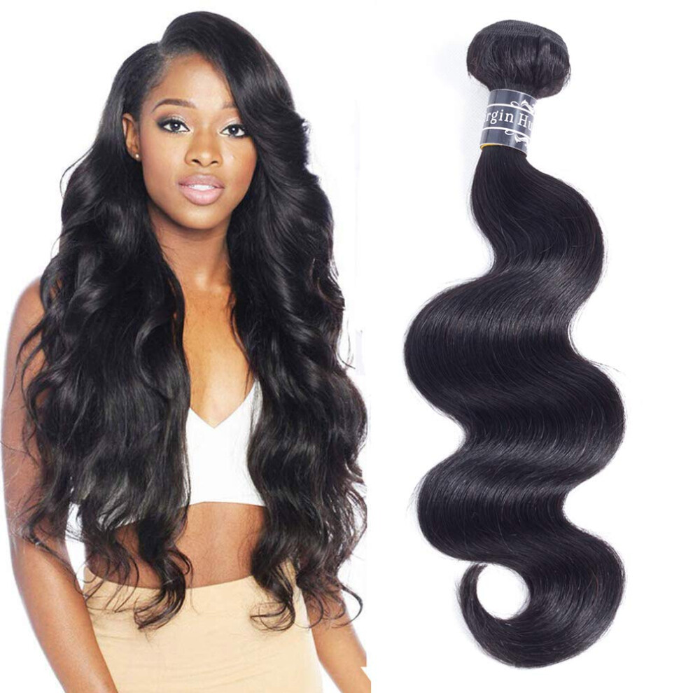 Unisex Not,Specified Amella Hair 8A Brazilian Virgin Hair Body Wave 1 Bundles 100% Unprocessed Brazilian Body Wave Remy Human Hair Extensions (18Inch)