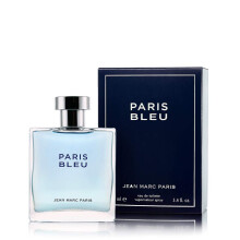 Jean Marc Paris Paris Bleu Homme Eau de Toilette Spray 3,4 fl. Unze. oz. blaues Herren-Eau de Cologne. Frisches Eau de Cologne mit Noten von Bergamott