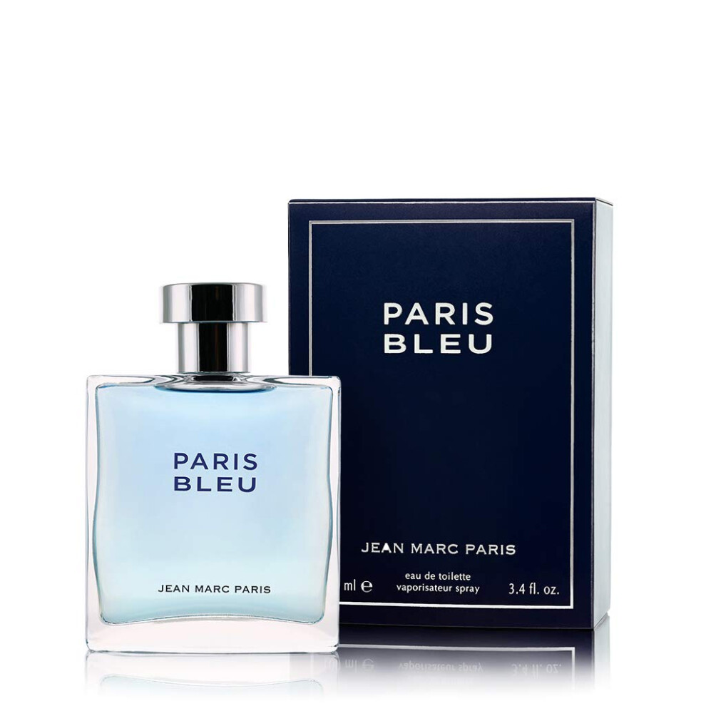 Jean Marc Paris Paris Bleu Homme Eau de Toilette Spray  3.4 fl. oz.  blue  Men's Cologne  Fresh Cologne  Notes of Bergamot  Lavender and Leather