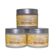 GLIMMER GODDESS Bio-Krperschimmer aus gepeitschter Shea in Reisegre  Bronze-Diamant- und Goldschimmer  vegan, tierversuchsfrei