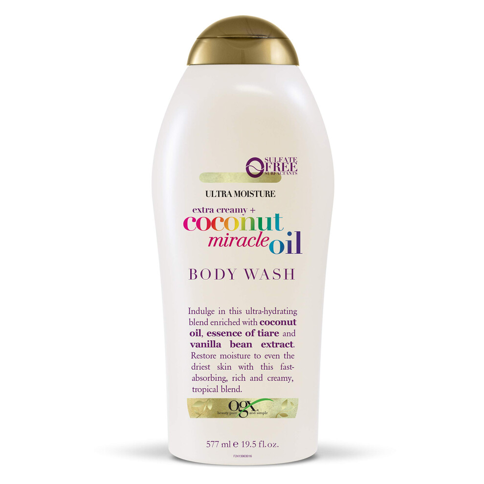 OGX Extra Creamy + Coconut Miracle Oil Ultra Moisture Body Wash  19.5 Fl Oz