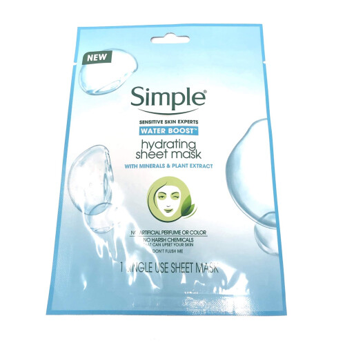 Simple Water Boost Hydrating Sheet Mask 1 maske (bundt af 2) 1