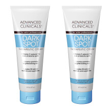 Crema de vitamina C para manchas oscuras Advanced Clinicals - Hidratante antiedad para rostro, manos y cuerpo (paquete de 2)