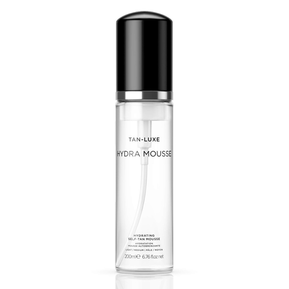 TAN-LUXE Hydra-Mousse - Hydrating Self-Tan Mousse  200ml - Cruelty & Toxin Free - Light/Medium