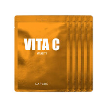 LAPCOS Vita C Sheet Mask Daglig ansigtsmaske med C-vitamin til fornyelse af huden Koreansk sk?nhedsfavorit 5-pak