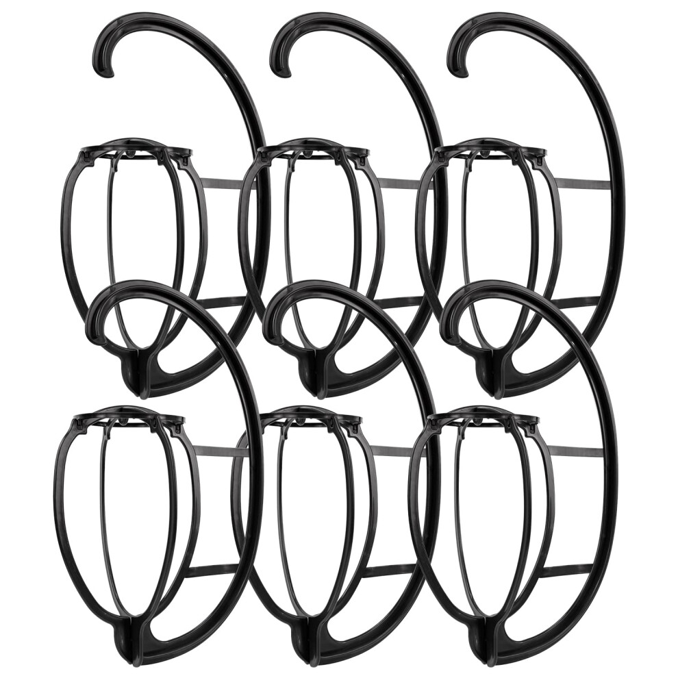 Studio Limited Unisex Black (6 Packs) Portable Wig Hanger For All Wigs And Hats With Durable Wig Stand Tool Holder (Black)