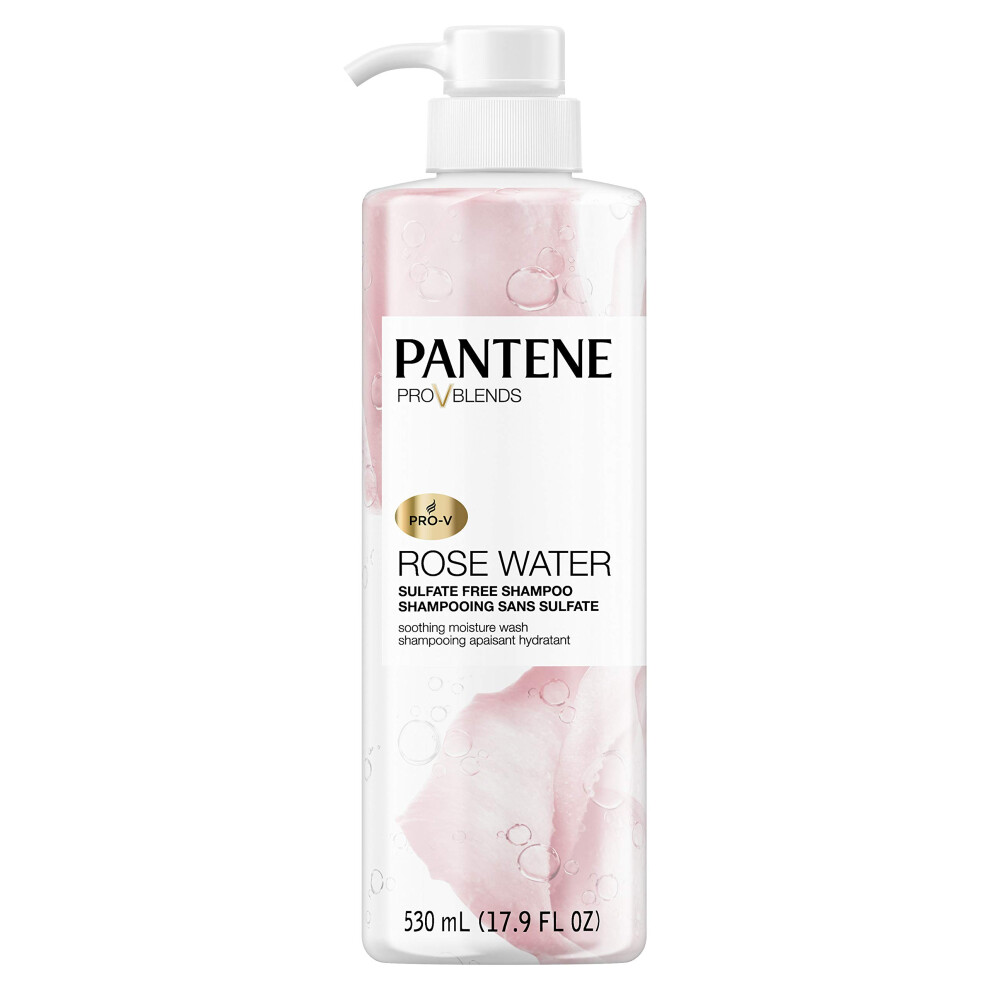 Pantene  Shampoo  Sulfate  Paraben and Dye Free  Pro-V Blends  Soothing Rose Water  17.9 fl oz