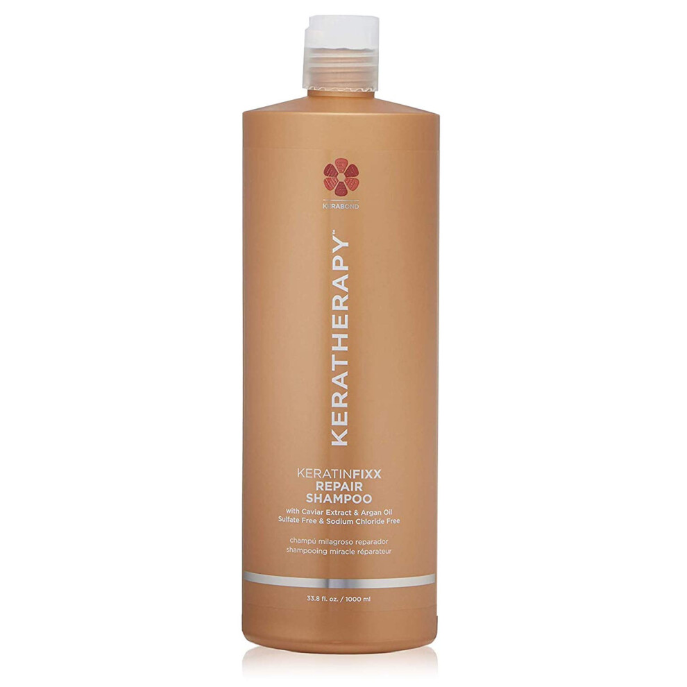 Keratherapy Keratin Infused Keratinfixx Repair Shampoo 33.8 Fl. Oz. 1000 Ml - Repair Shampoo For Dry Damaged Or Frizzy Hair With Caviar Extract Ar