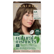 Clairol Natural Instincts Demi-Permanent Hårfärg, 6A Ljus Kall Brun, Paket om 1