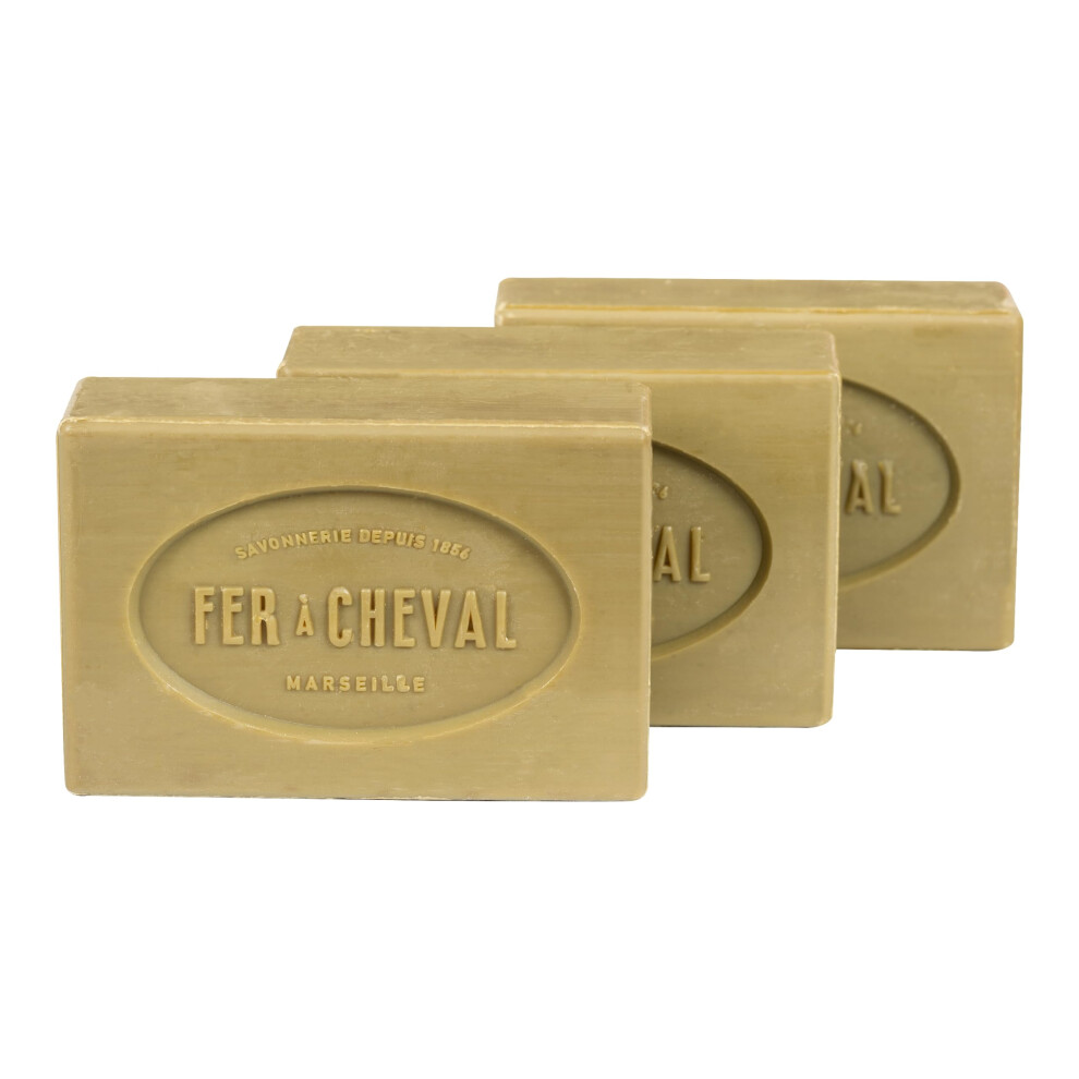 Fer A Cheval Fer Cheval Pure Olive Toilet Marseille Soap Bar - Authentic Savon De Marseille Natural And Hypoallergenic French Olive Oil Soap (250G/8.82Oz 3 Pack