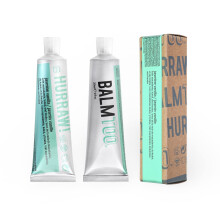 Hurraw! Balmtoo Squeezable Balm Jasmine Vanilla: Thick ultra-moisturizing. Anywhere application. Body face lips neck fingers toes. 1 tube = 7