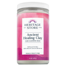 Heritage Store Ancient Healing Clay Pore-Cleansing Mask | Frfinar och renar med 100 % naturlig kalciumbentonit | 31 oz