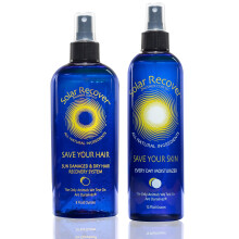 Solar Recover After Sun Moisturizing Spray + Hair Detangler Combo - 12oz Hydrating Facial and Body Mist for Sunburn Relief + 8oz All Natural Leave-In