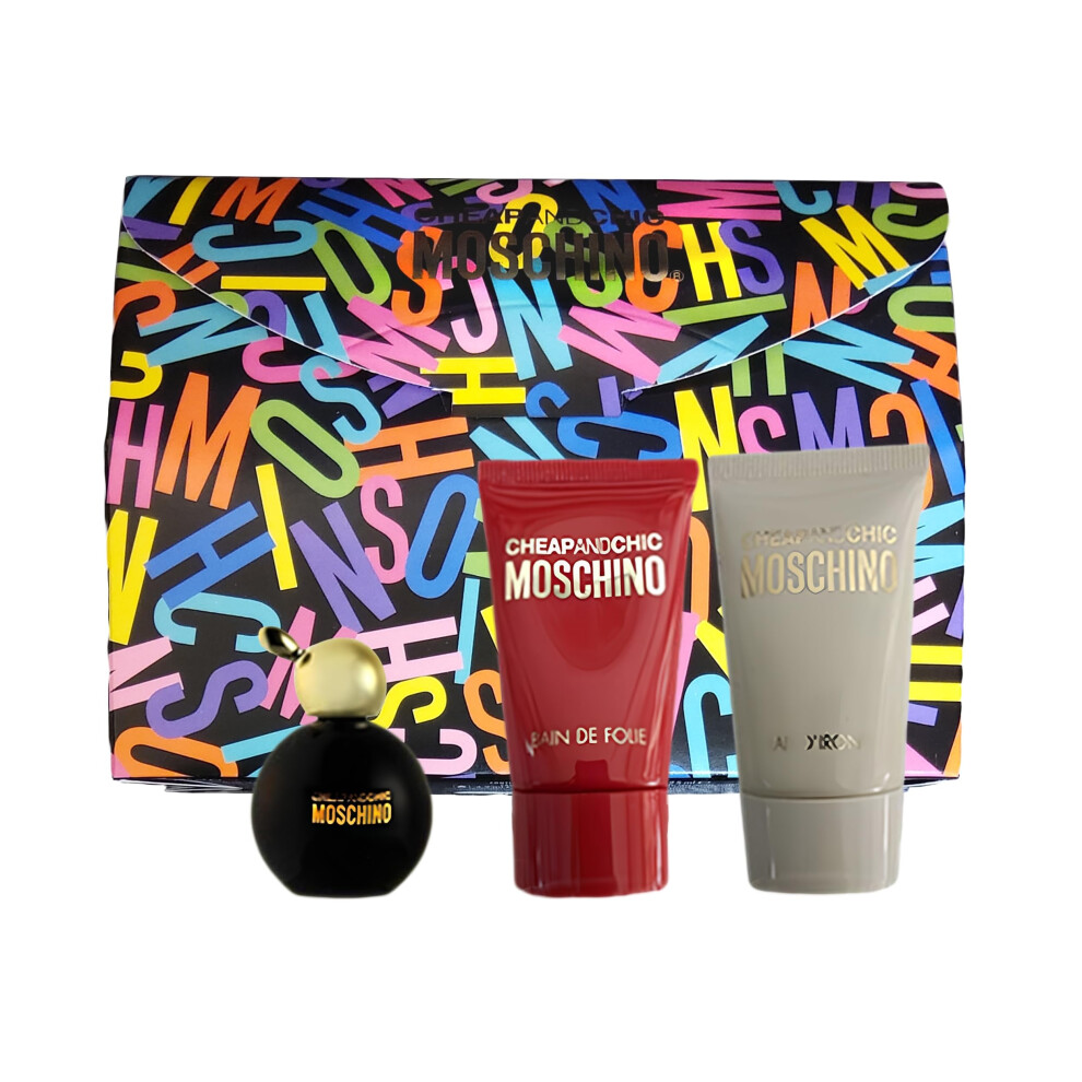 MOSCHINO Cheap and Chic Perfume for Women Gift Set Mini Splash Trio 0.17 Fl Oz.