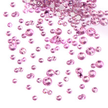 Jollin 3456pcs Flatback Rhinestones Glass Charms Diamantes Gems Stones for Nail Art 6 Size ss4~ss12 Pink