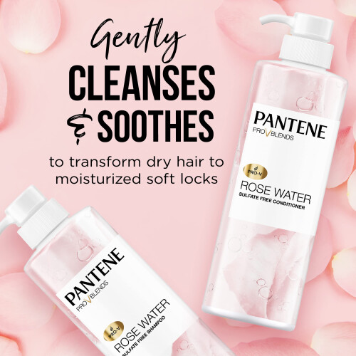 Pantene Set Shampoo e Balsamo Pantene Senza Solfati, Acqua di Rosa, Nutriente e Idratante 1