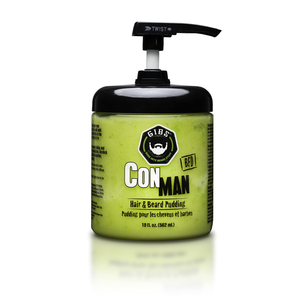 Gibs Grooming Con Man Hair & Beard Pudding, 19 Fl Oz