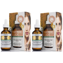 Siero Viso all'Olio di Curcuma Avanzato per Pelle Secca e Arrossata con Estratto di Rosa e Olio di Jojoba