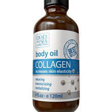 Krperl mit Totmeerkollektion fr trockene Haut - Kollagen & Vitamin E -Feuchtigkeitsl - Anti -Aging- und Hautelastizittssttze - (4 FL.OZ)