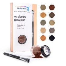 Termszetes szemldkpder szemldk kszlet - Mica Brow Powder szemldk sminkkszlet professzionlis szgletes szemldkecsettel - 10 termszetes