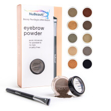 Termszetes szemldkpder szemldk kszlet - Mica Brow Powder szemldk sminkkszlet professzionlis szgletes szemldkecsettel - 10 termszetes