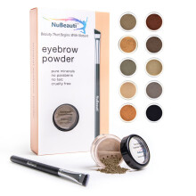 Termszetes szemldkpder szemldk kszlet - Mica Brow Powder szemldk sminkkszlet professzionlis szgletes szemldkecsettel - 10 termszetes