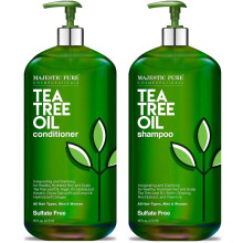 MAJESTIC PURE Tea Tree Shampoo en Conditioner Set voor mannen en vrouwen - elk 16 fl oz - Hydraterende en bestrijdende roos, luizen en jeukende irrit