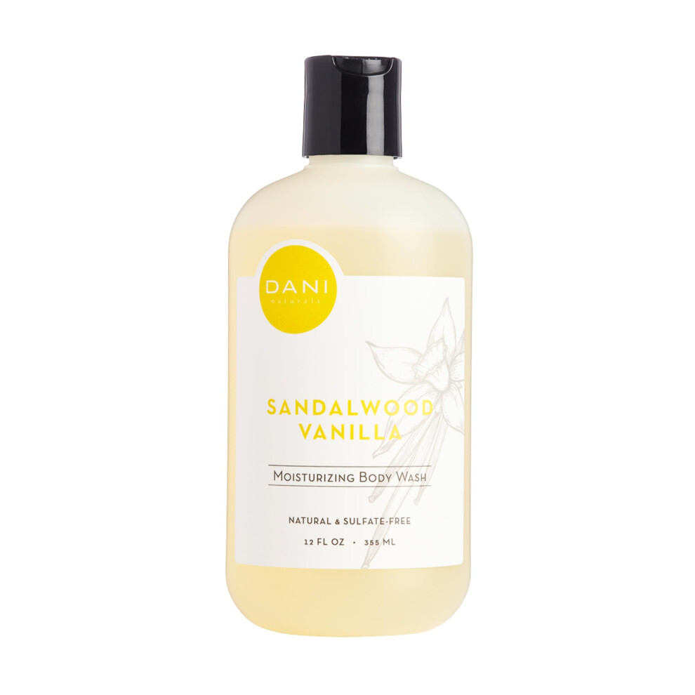 DANI Naturals Body Wash - Warm Sandalwood Vanilla Scent with Organic Aloe Vera & Natural Glycerin - Paraben & Sulfate Free Shower Gel - For Men & Wome-image-OPC-PGMB8JY-NEW